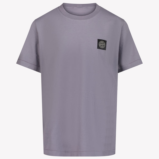 Stone Island Kids Boys in T-Shirt Lilac