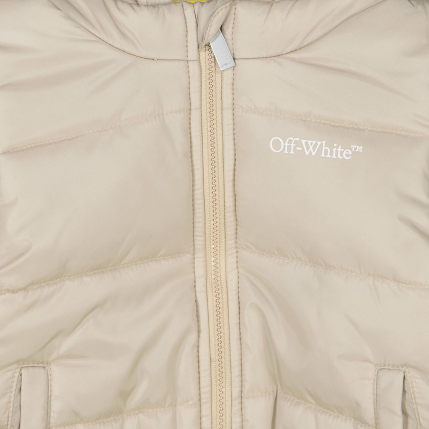 Off-White Baby Unisex Winter Jacket Light Beige