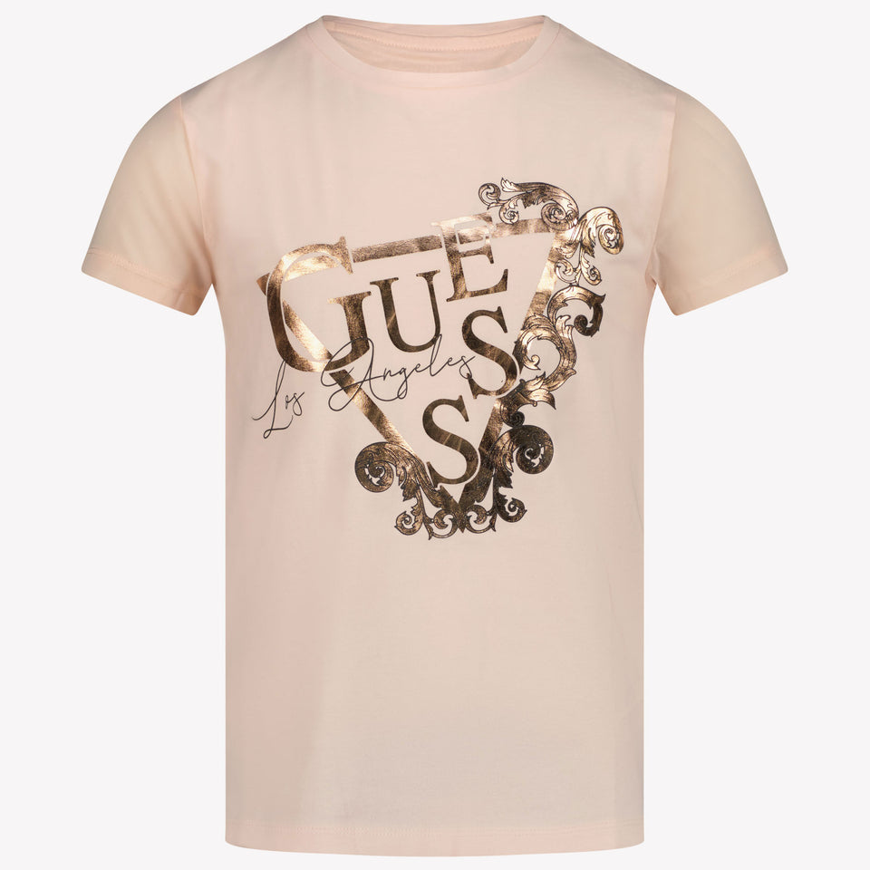 Guess Kinder Meisjes T-Shirt In Zalm