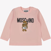 Moschino Bebek unisex t-shirt açık pembe