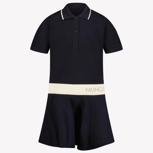 Moncler Kids Girls Dress Navy