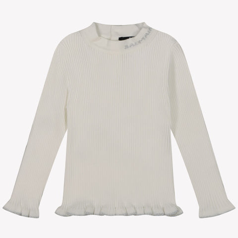 Balmain Baby Girls Sweater White