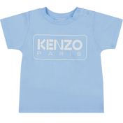 Kenzo Kids Bays Boys Tシャツライトブルー
