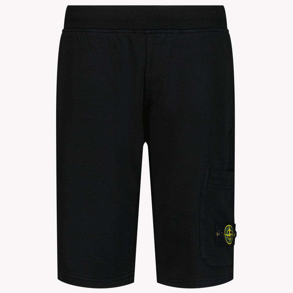 Stone Island Kinder Jongens Shorts In Zwart