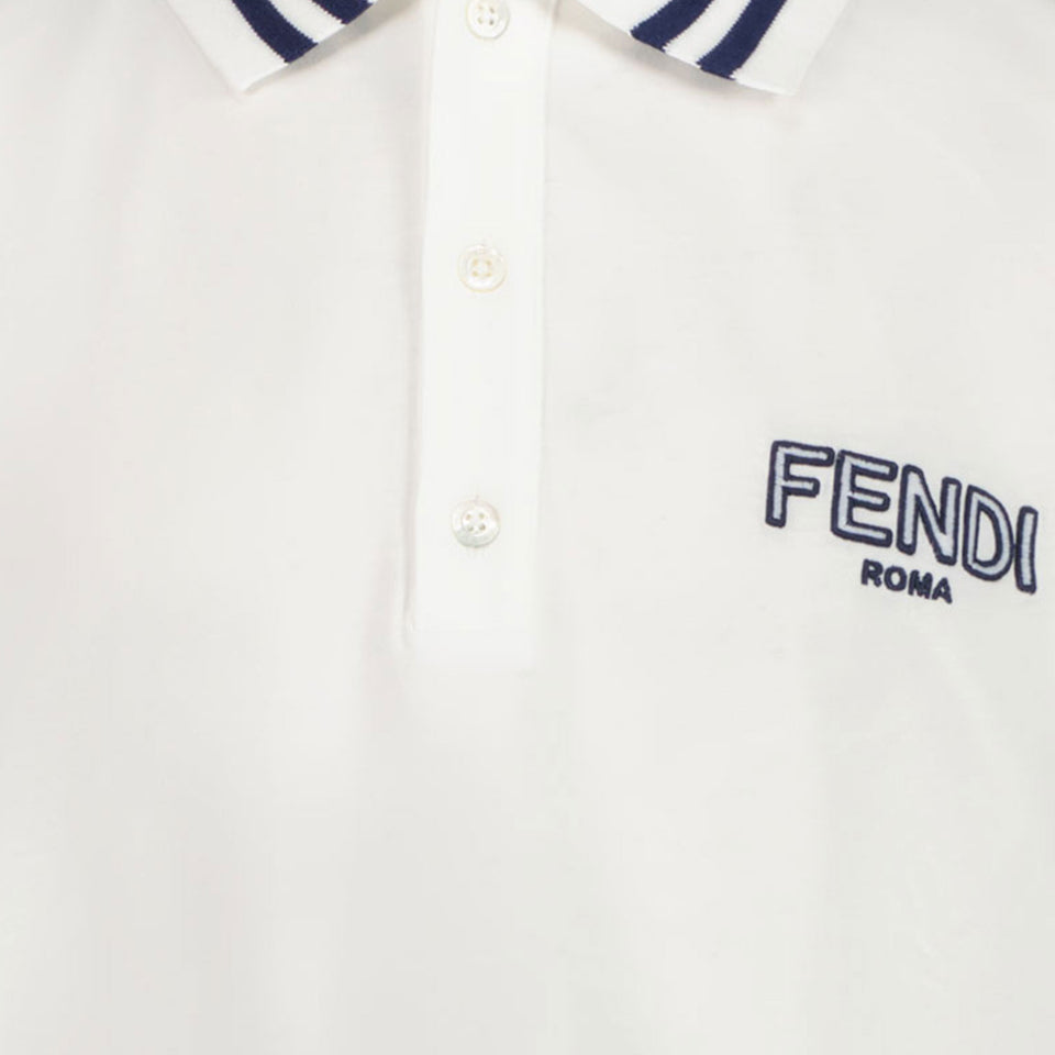 Fendi Kids Boys Polo in White