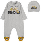Moschino bebek unisex kutu paketi açık gri