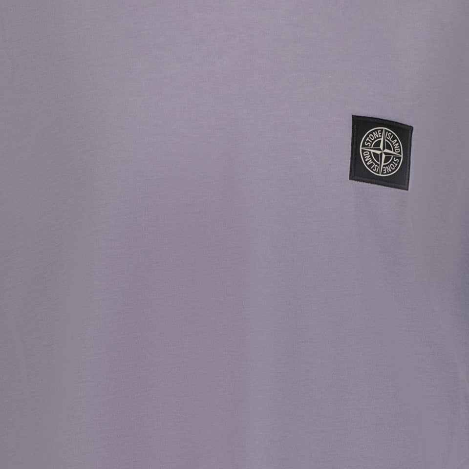 Stone Island Kids Boys in T-Shirt Lilac