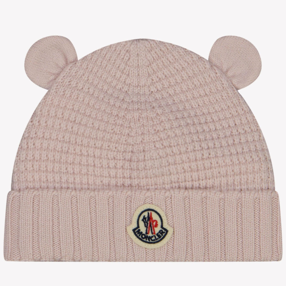 Moncler Baby Unisex Hat in Light Pink