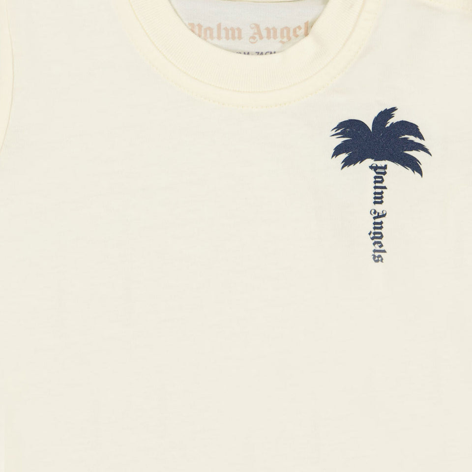 Palm Angels Baby Boys T-Shirt in OffWhite