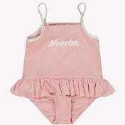 モンクラーの女の赤ちゃん水着明るいピンク