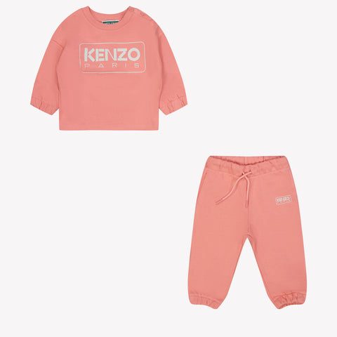 Kenzo Kids Baby girls jogging suit Salmon