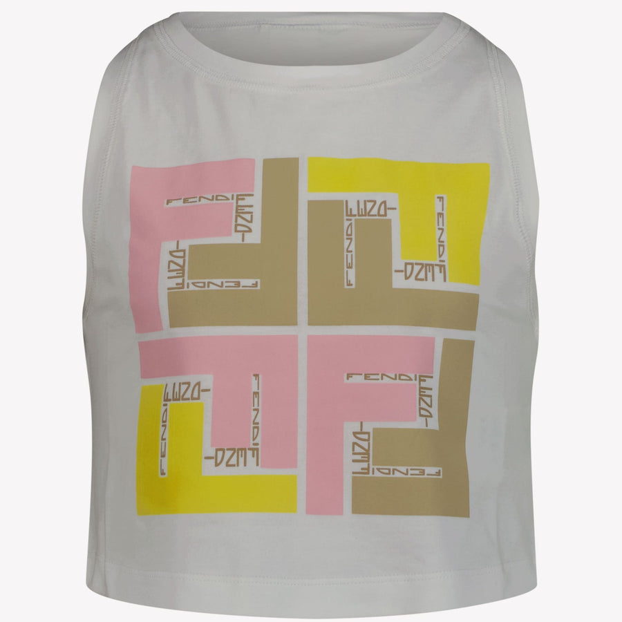 Fendi Girls T-Shirt White