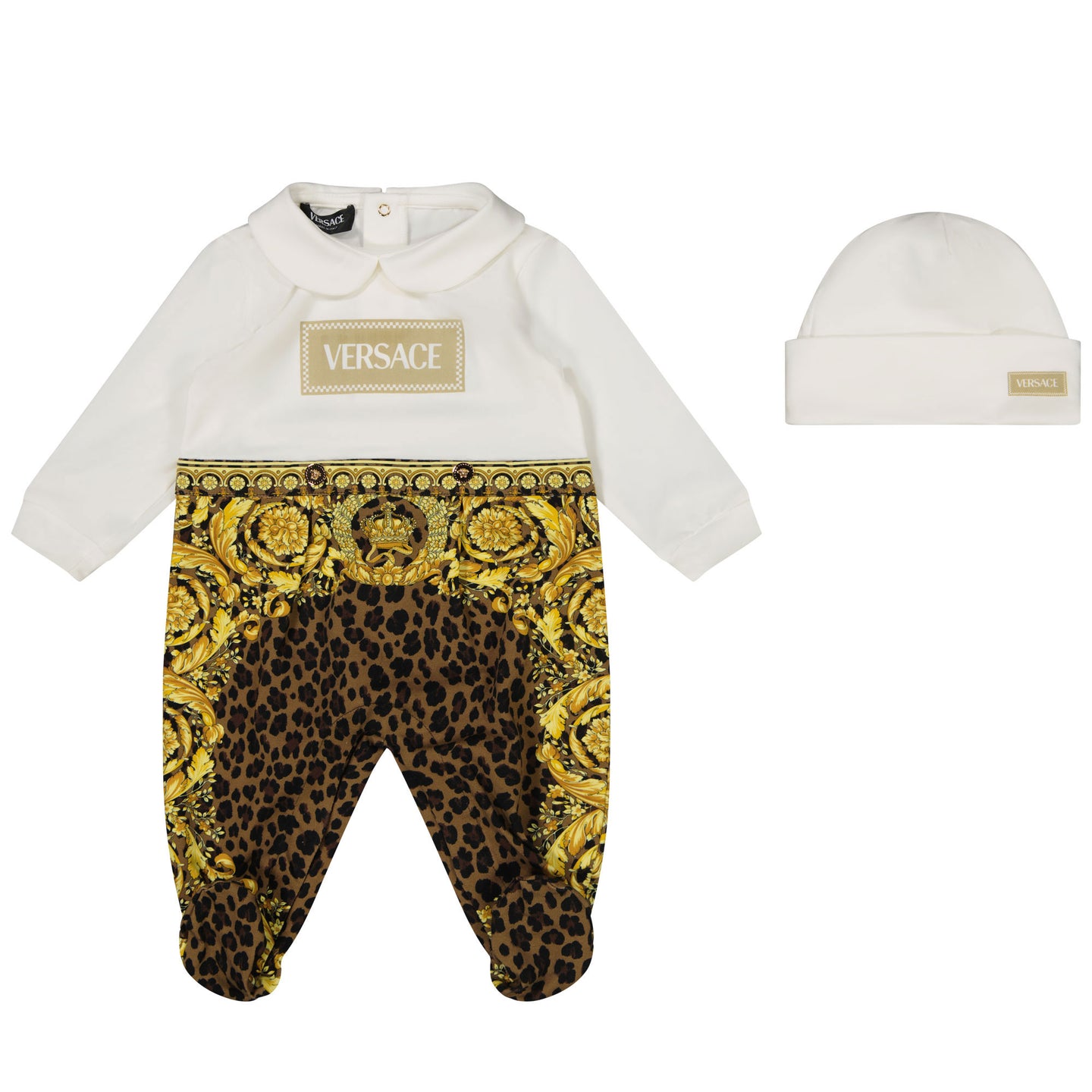 Versace Baby unisex box suit Ecru