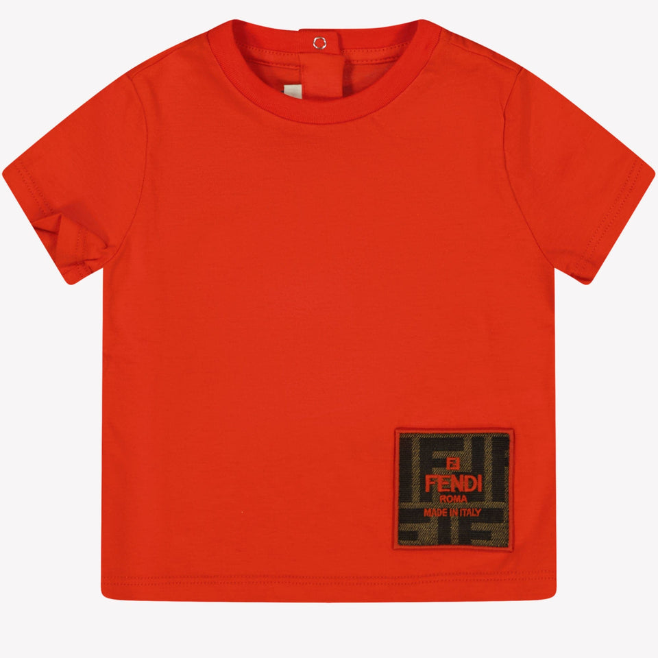 Fendi Baby Unisex T-shirt Rood 3 mnd