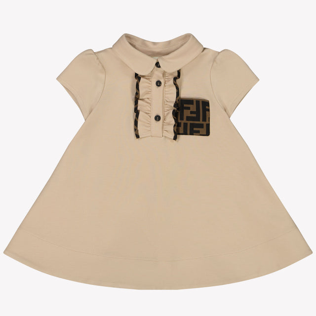 Fendi Baby Meisjes Jurk Licht Beige