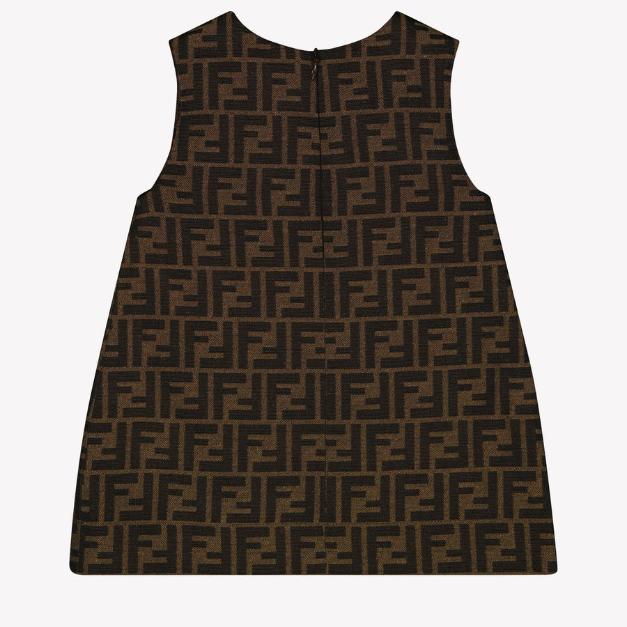Fendi Baby Girls Dress Brown