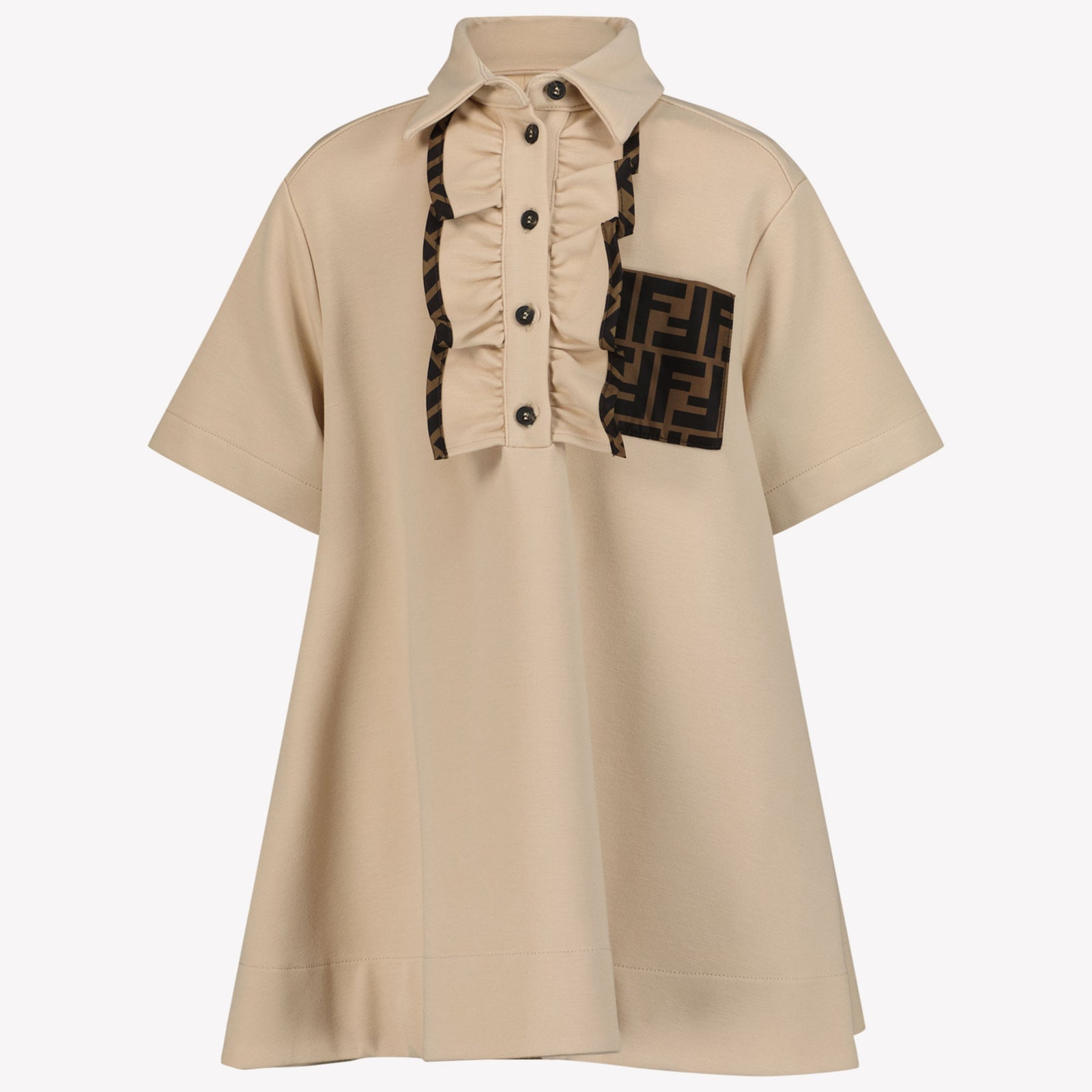 Fendi Girls Dress Beige