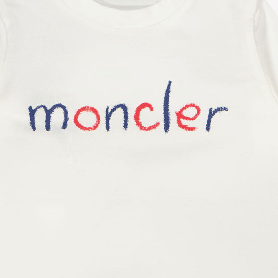 Moncler Baby Jongens T-Shirt In Wit