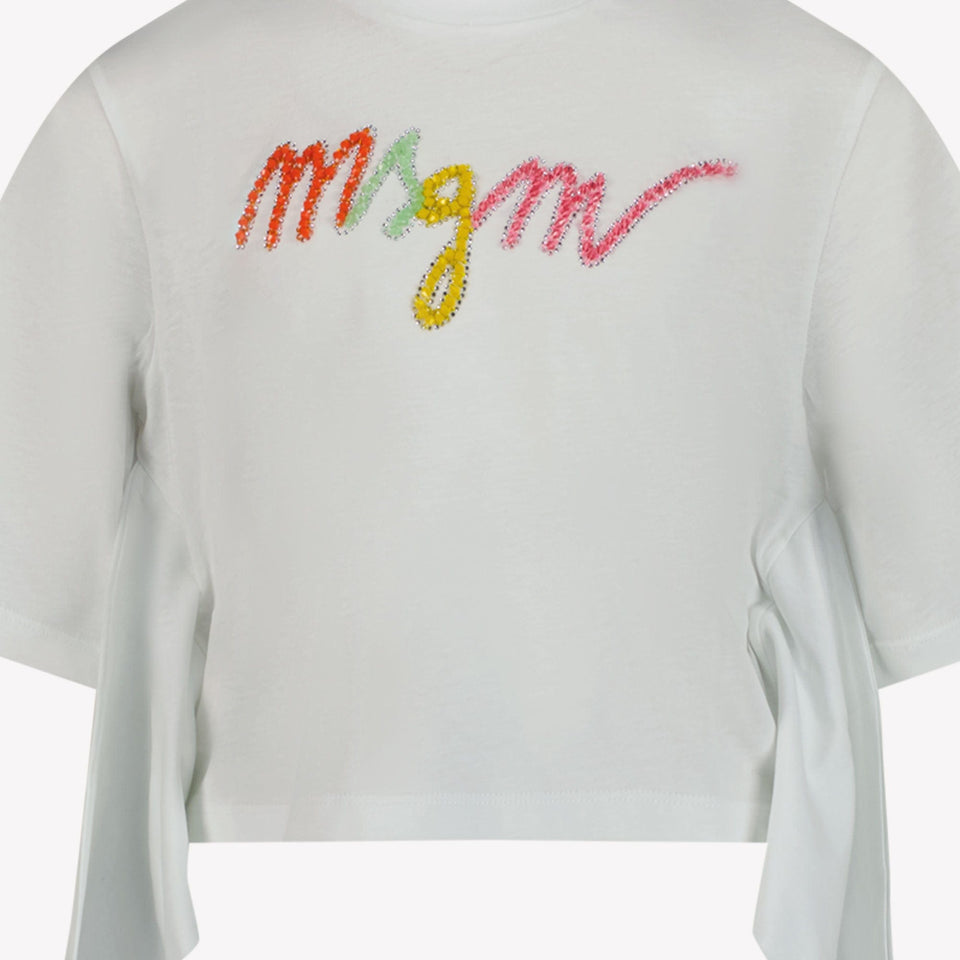 MSGM Kinder T-Shirt Wit