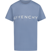 Givenchy Children's Boys Tシャツライトブルー