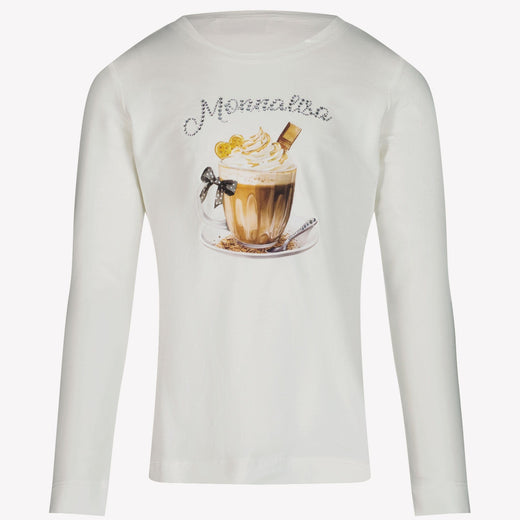 Monnalisa Meisjes T-shirt Off White 2Y