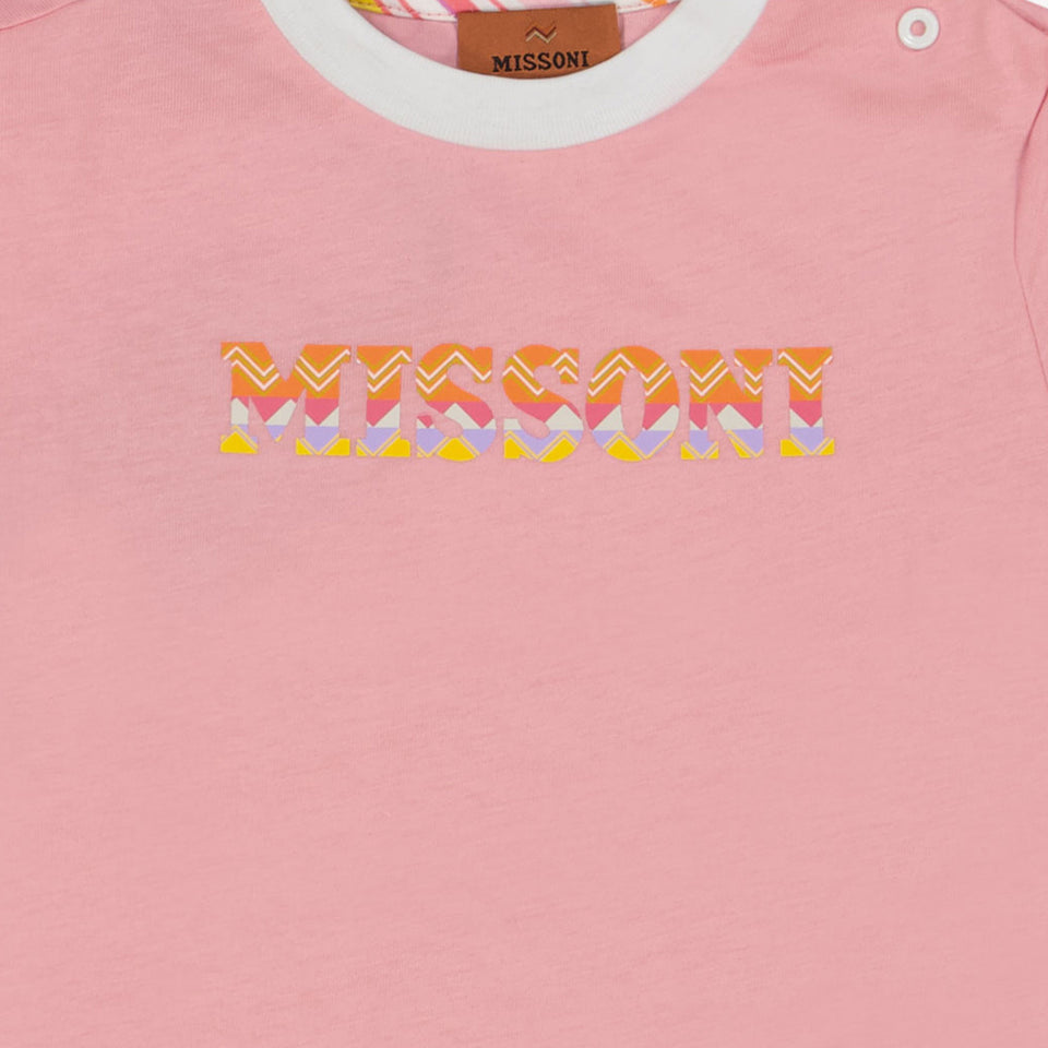 Missoni Baby Meisjes T-Shirt In Licht Roze