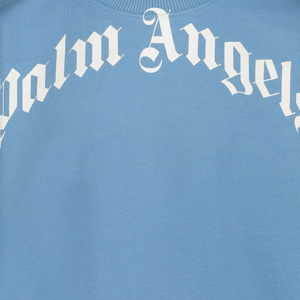 Palm Angels Kids Boys Sweater in Blue