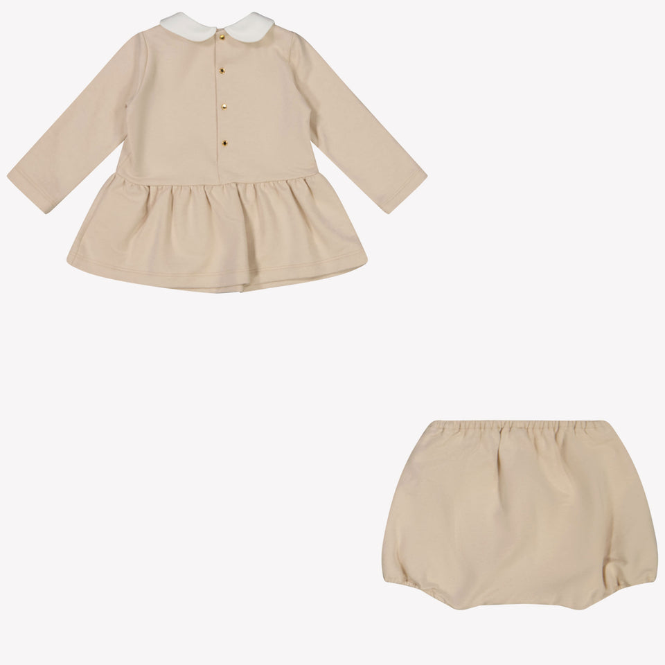 Versace Baby Girls Dress In Beige