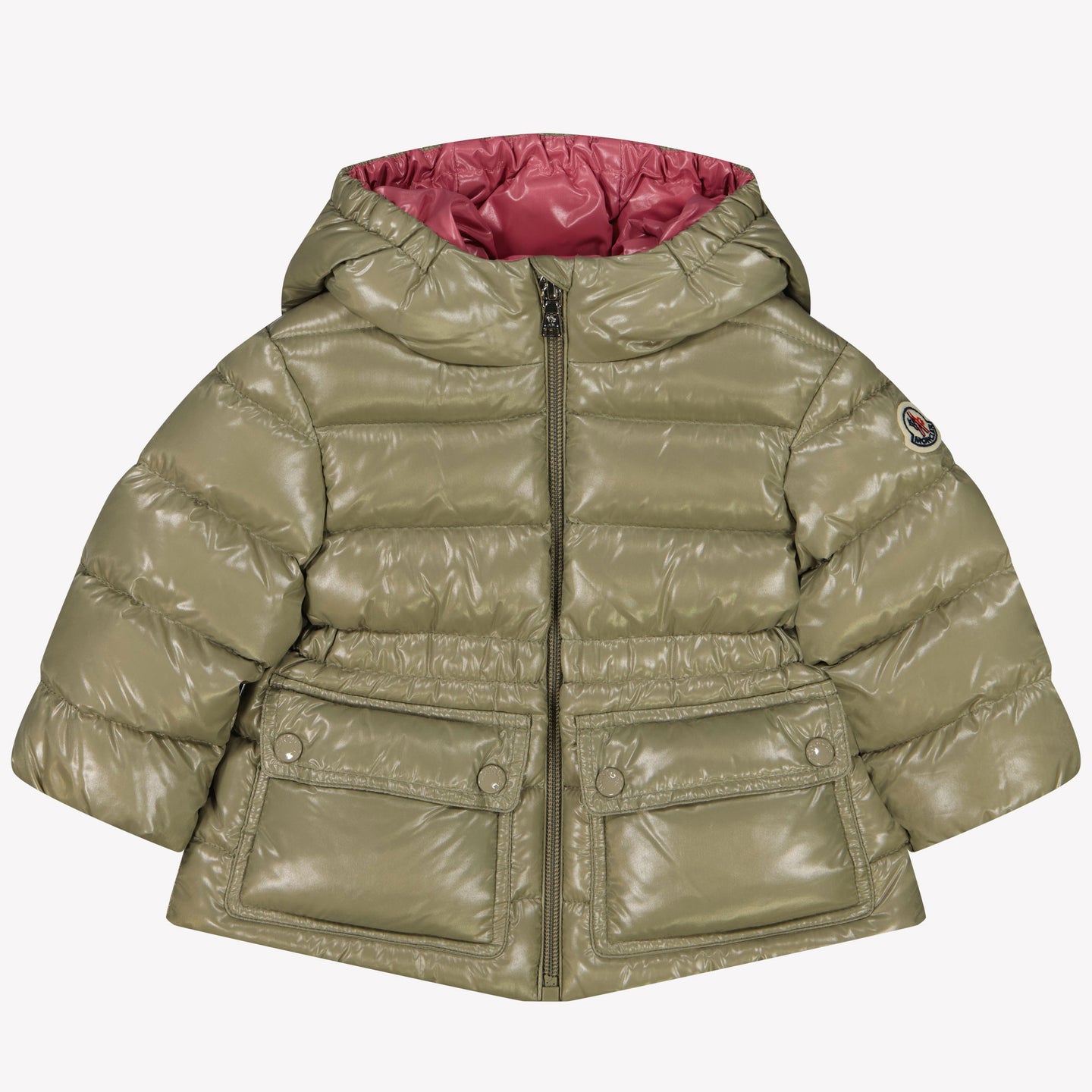 Moncler Adriel Baby Girls Winter Jacket Olive Green