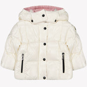 Moncler パラナの女の赤ちゃんジャケットは白
