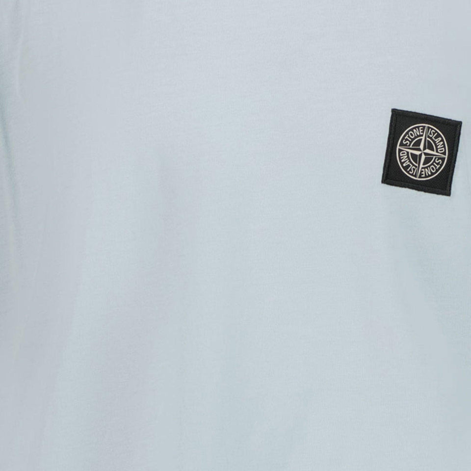 Stone Island Kinder Jongens T-Shirt In Licht Blauw