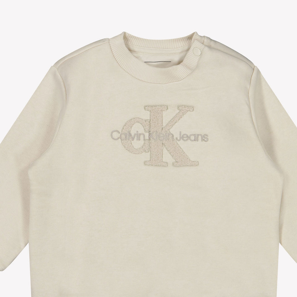 Calvin Klein Baby Unisex Trui In Off White