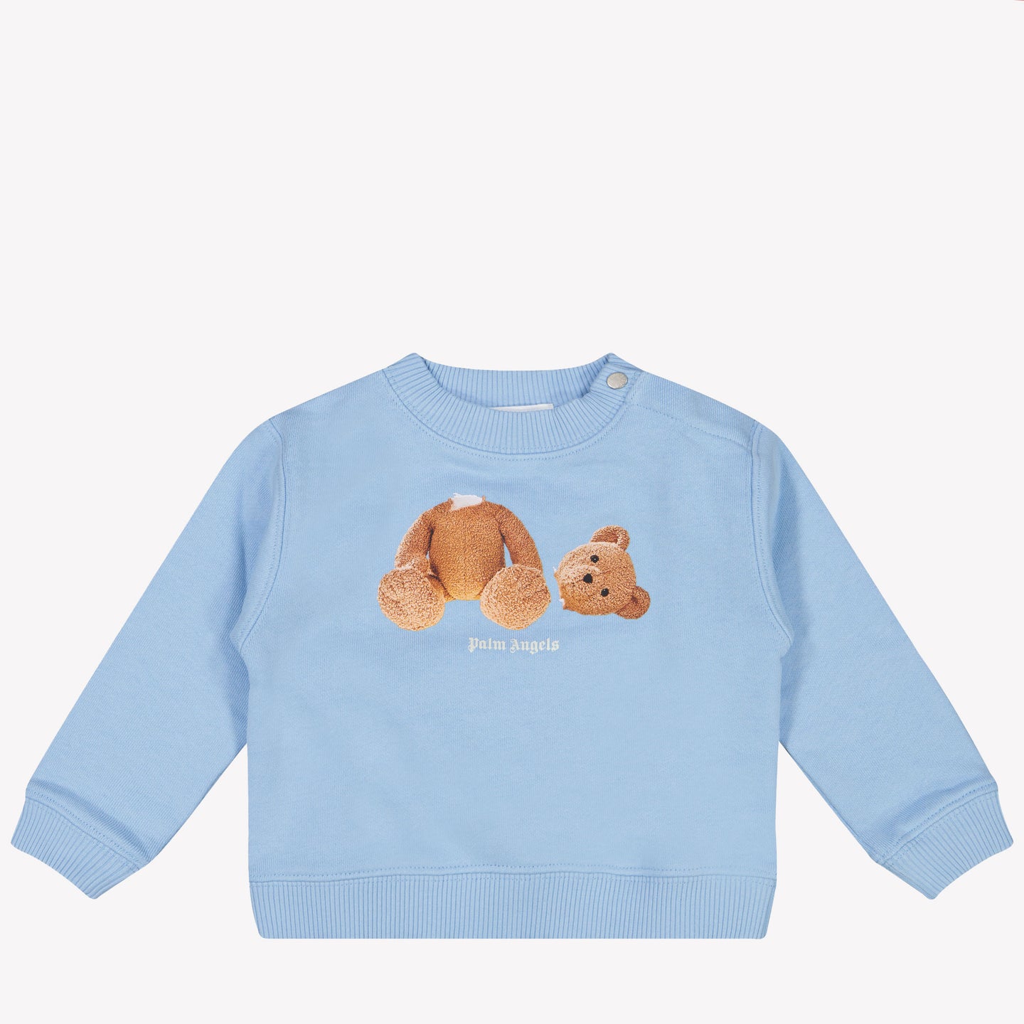 Palm Angels Baby boys sweater in Light Blue