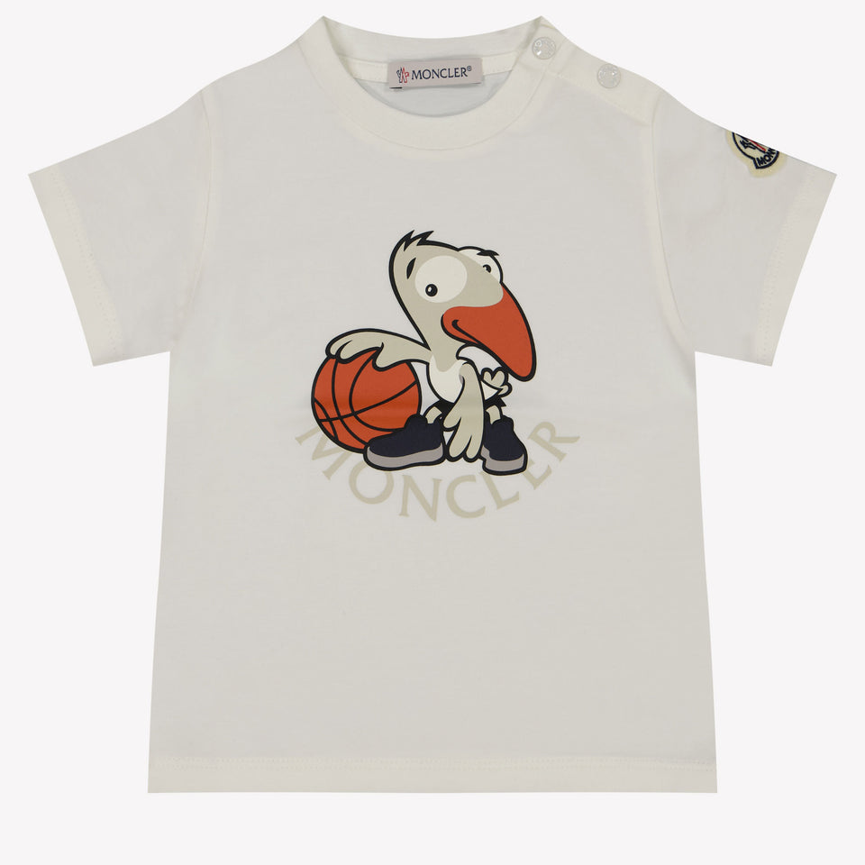 Moncler Baby Jongens T-Shirt In Wit