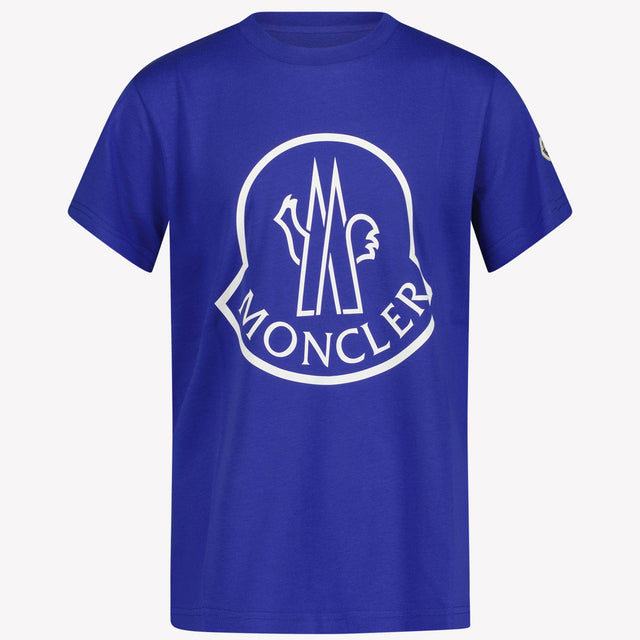 Moncler Jongens T-shirt Cobalt Blauw 4Y