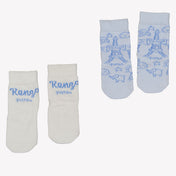 Kenzo Kids Bebek unisex çorapları açık mavi
