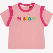 ミッソーニの女の赤ちゃんTシャツピンク