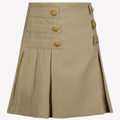 Balmain Kids Girls Skirt Beige