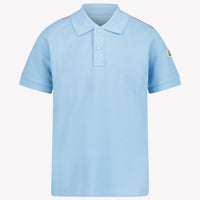 Moncler Kids Boys Polo  Light Blue