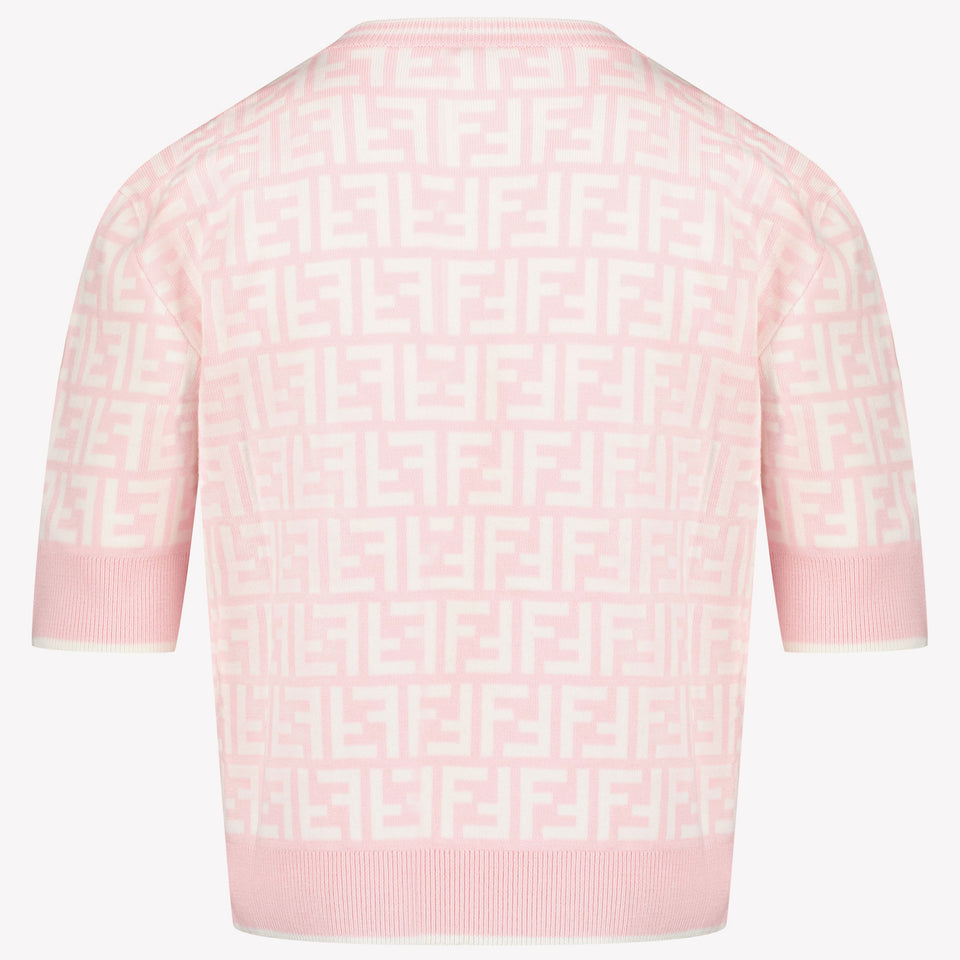 Fendi Kinder Meisjes T-Shirt Licht Roze