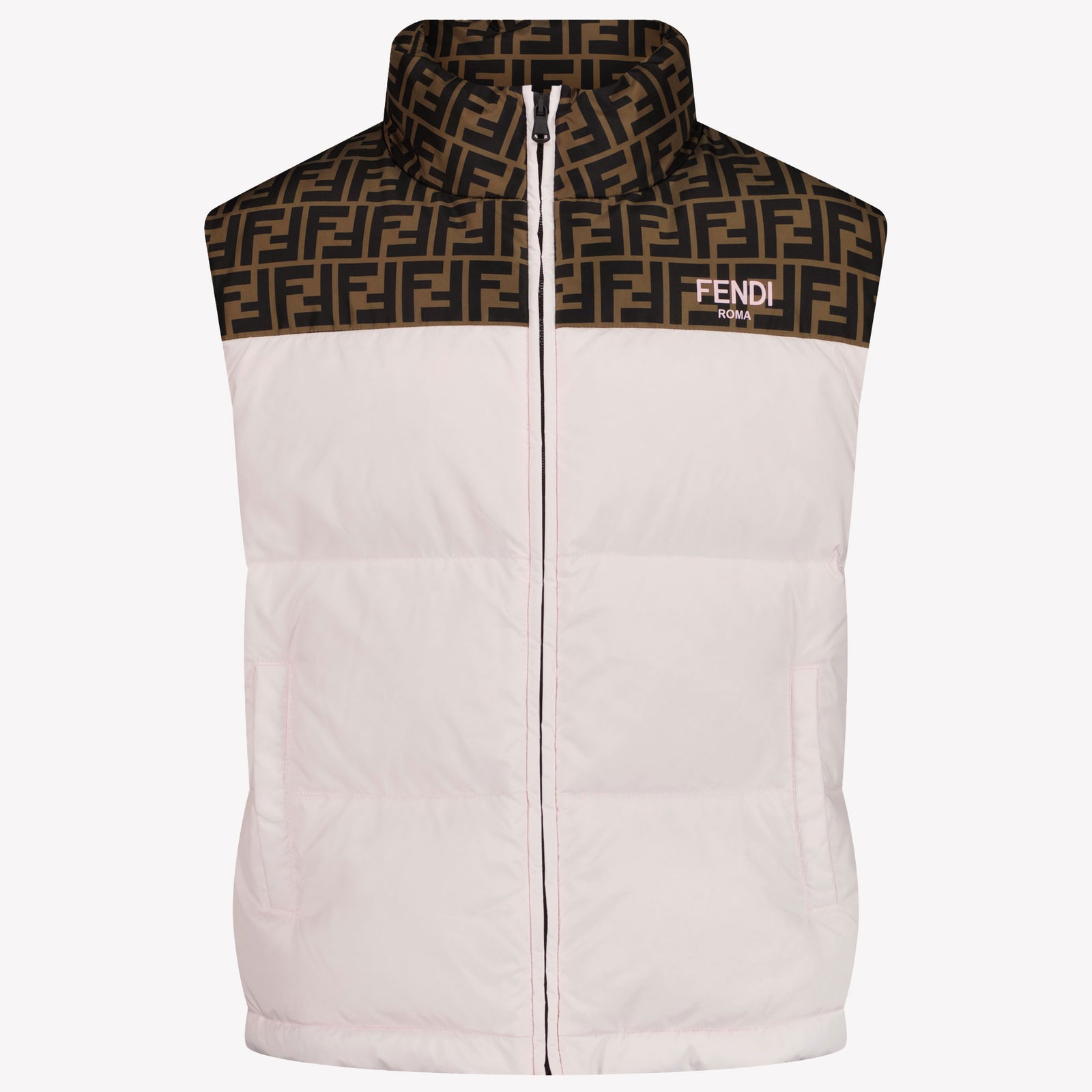 Fendi Kids Girls Bodywarmer In Light Pink