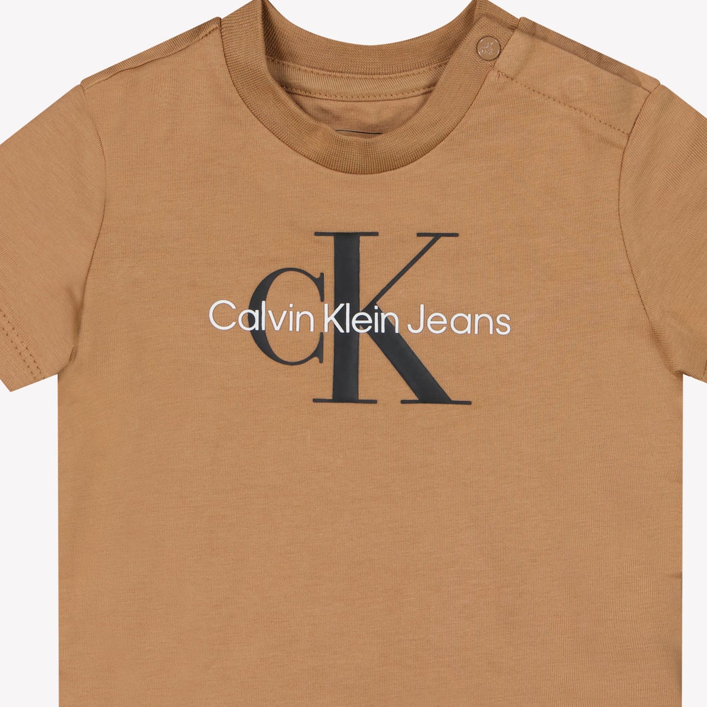 Calvin Klein Baby Unisex T-Shirt In Licht Bruin