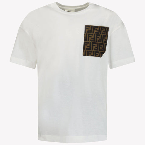 Fendi Kids Unisex T-shirt in White