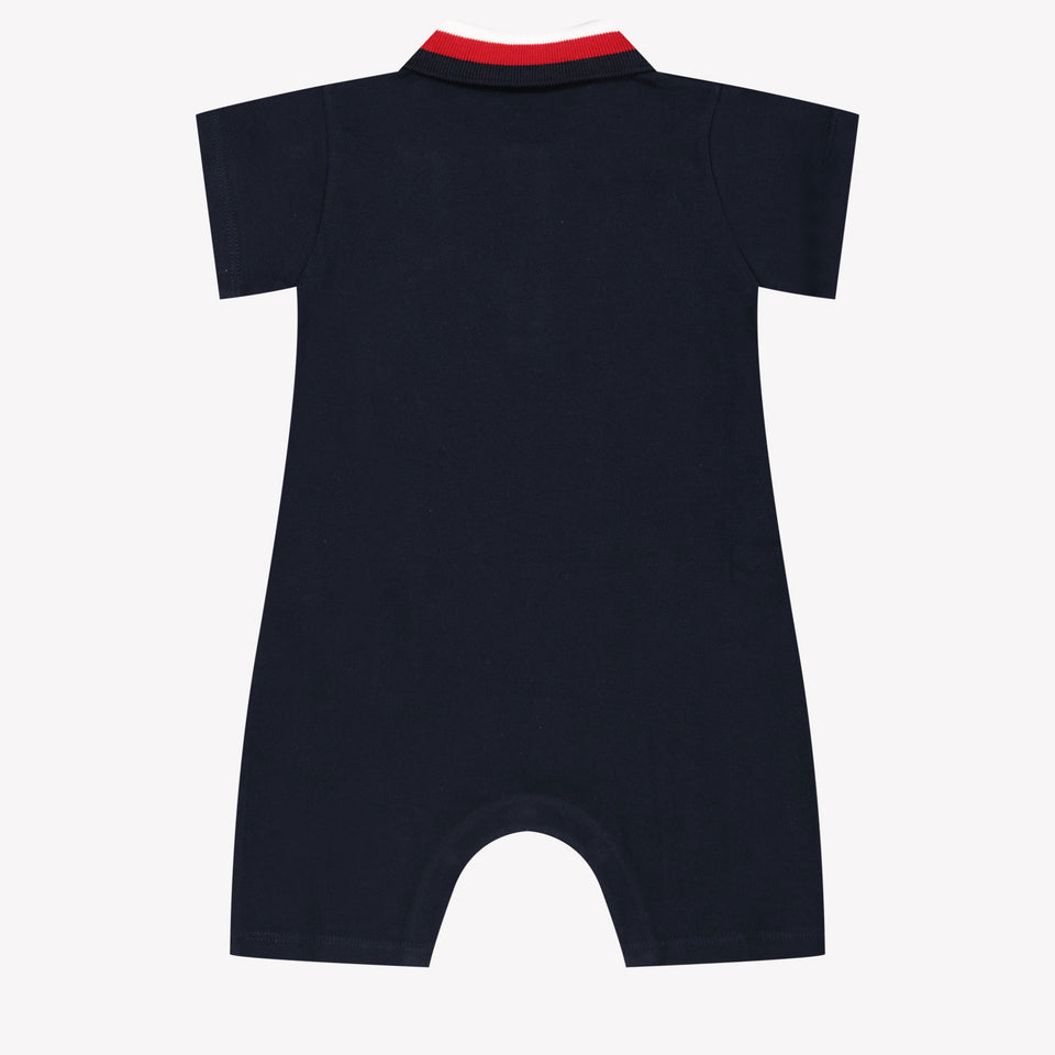 Moncler Baby Boys Playsuit In Navy