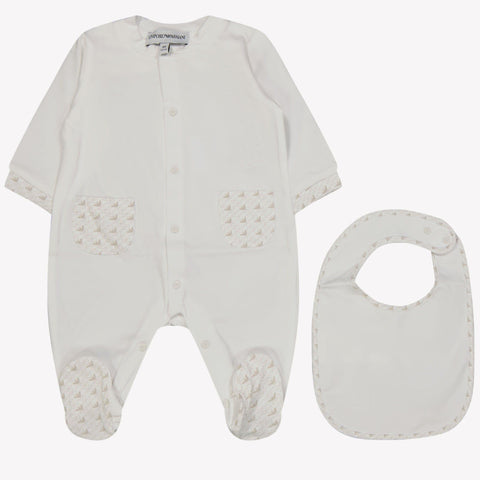 Armani Baby Boys Playsuit Beige