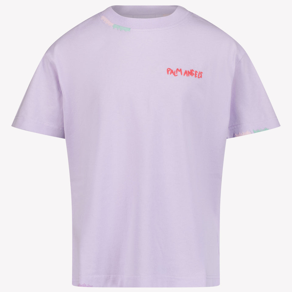 Palm Angels Kinder Meisjes T-Shirt In Lila