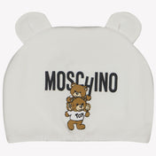 Moschino 赤ちゃんのユニセックスの帽子は白