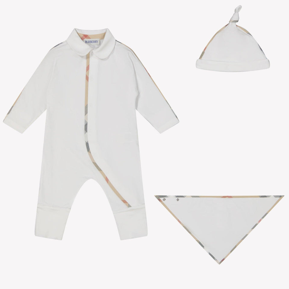 Burberry Baby Unisex Playsuit  White
