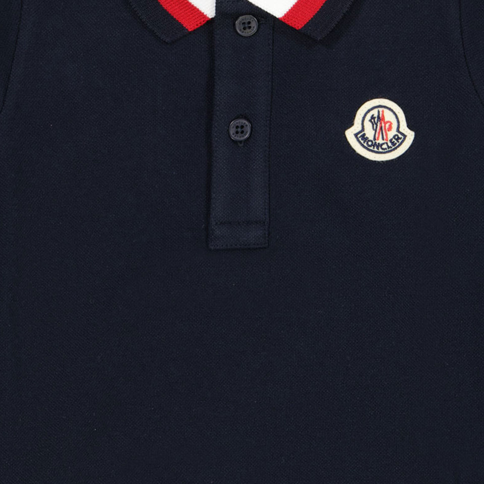 Moncler Baby Boys Playsuit In Navy