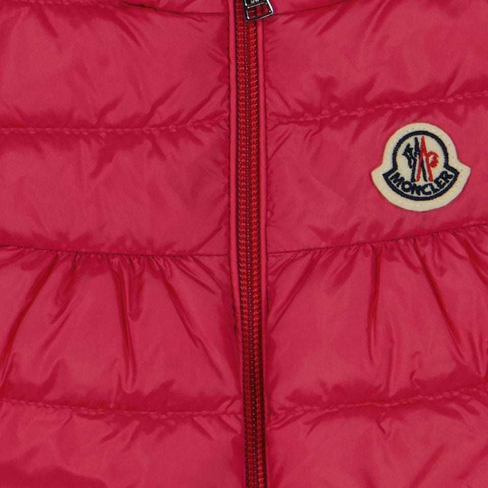 Moncler Hiva Baby Girls Bodywarmer in Fuchsia